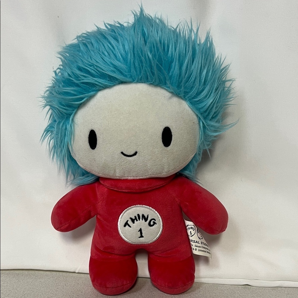 Dr. Seuss Thing 1 Plush with Blue Hair and Red Suit
